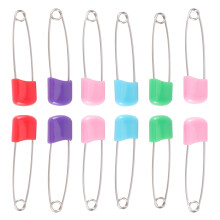 12Pcs Safety Pins for Daily Use Assorted Color Stainless Steel Diaper Fastening