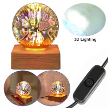 Solas Oíche LED Tine Ealaíne 3T le Liathróid Draíochta Réalta USB Bronntanais Lampa Teilgean Tábla