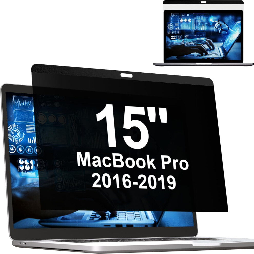 Privacy Screen For Macbook Pro 15" (2016Â2019), Magnetic, Removable, Anti- & Glare Filter Â Compatible With Apple Mac 15" (A1707, A1990) Blue/Light 9402001280428