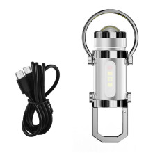 QenASHaing Mini LED Flashlight, 8 Modes, 1200mAh, Zoomable Beam, Emergency Power Bank – Keychain, Camping, Car, Outdoor
