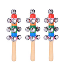 3PC Jingles Handle Sleigh Bells Jingle Bells Stick Shaker with Wooden Handle for Kids Toddlers(Pack of 3) Percussion