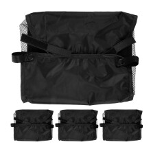 Minkissy 4pcs Under Stroller Organizer Bags Set Black Oxford Cloth Mesh Design Storage for Parents