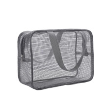 Mesh Wash Bag, 30x10x20cm – Breathable Polyester Travel & Sports Organizer for Beach Toys, Wet Clothes, Laundry & Shower (Compatible with Standard