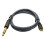 Μαύρο καλώδιο USB C αρσενικό σε 6.5mm αρσενικό καλώδιο διεπαφών πλεγμένο νάιλον 1