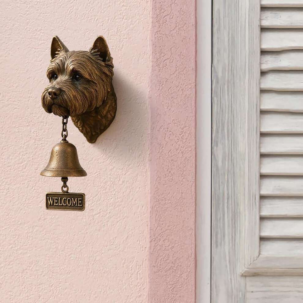 Antique Finish Westie White Terrier Welcome Doorbell - Classic Western Emblem With "Welcome" Sign & Chime For Porch, Door, Or Garden Dã©Cor,D 9402001281067