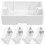 Surface Mount Outlet Box Junction Box White 5pcs 3