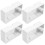 Surface Mount Outlet Box Junction Box White 5pcs 4