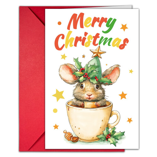 Conjunto de 10 cartões de Natal com envelopes