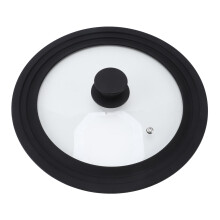 Tempered Glass Pot Cover, Durable Silicone Edge, Fits 9.4"/10.2"/11" Diameter Cookware