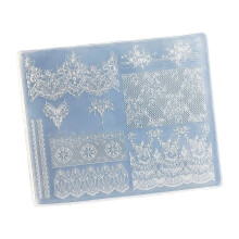 Molde de silicona para decoración de uñas con diseño de encaje 3D