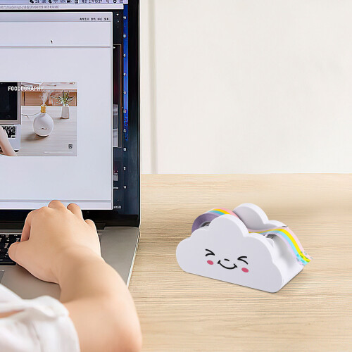 cloud tape dispenser with rainbow tape for school office use 2