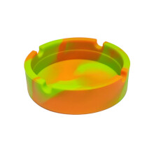 [Tie dyeing process] Portable anti drop silicone ashtray, heat-resistant home bar, creative and easy to clean car desktop ashtray