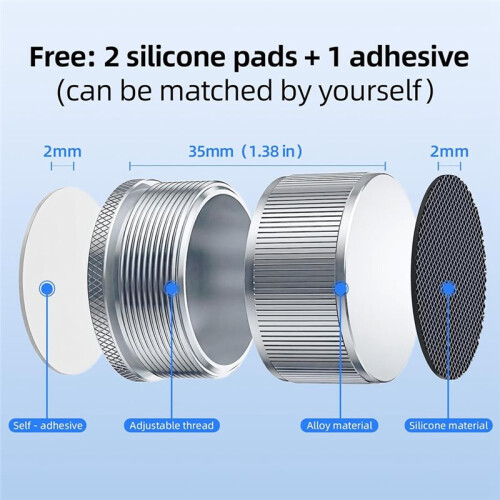 4 Pack Adjustable Microwave Riser Pads Heavy Duty Universal Appliance Feet for Microwave/Oven/Sofa/Furniture 1