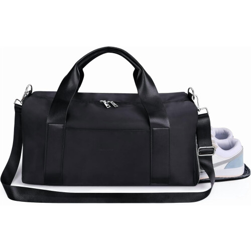 Sporttas voor dames, zwart, medium, 19 inch
