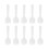 100set Creative Dessert Spoon White Disposable Utensils 7