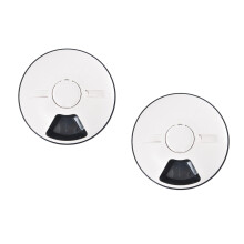 2Pièces Gamelle Animale ABS Noir Coin Compact Antidérapante 6 Repas