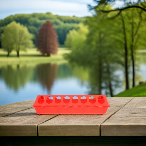 Rood Plastic Duiven Voedingsbak, Grote Capaciteit En Spillproof 2