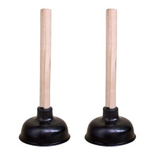 2Pièces Siphon Déboucheur En Caoutchouc Noir Pour Lavabo