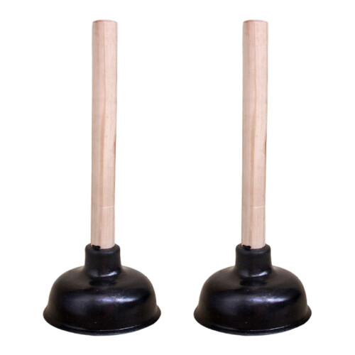 2Pièces Siphon Déboucheur En Caoutchouc Noir Pour Lavabo