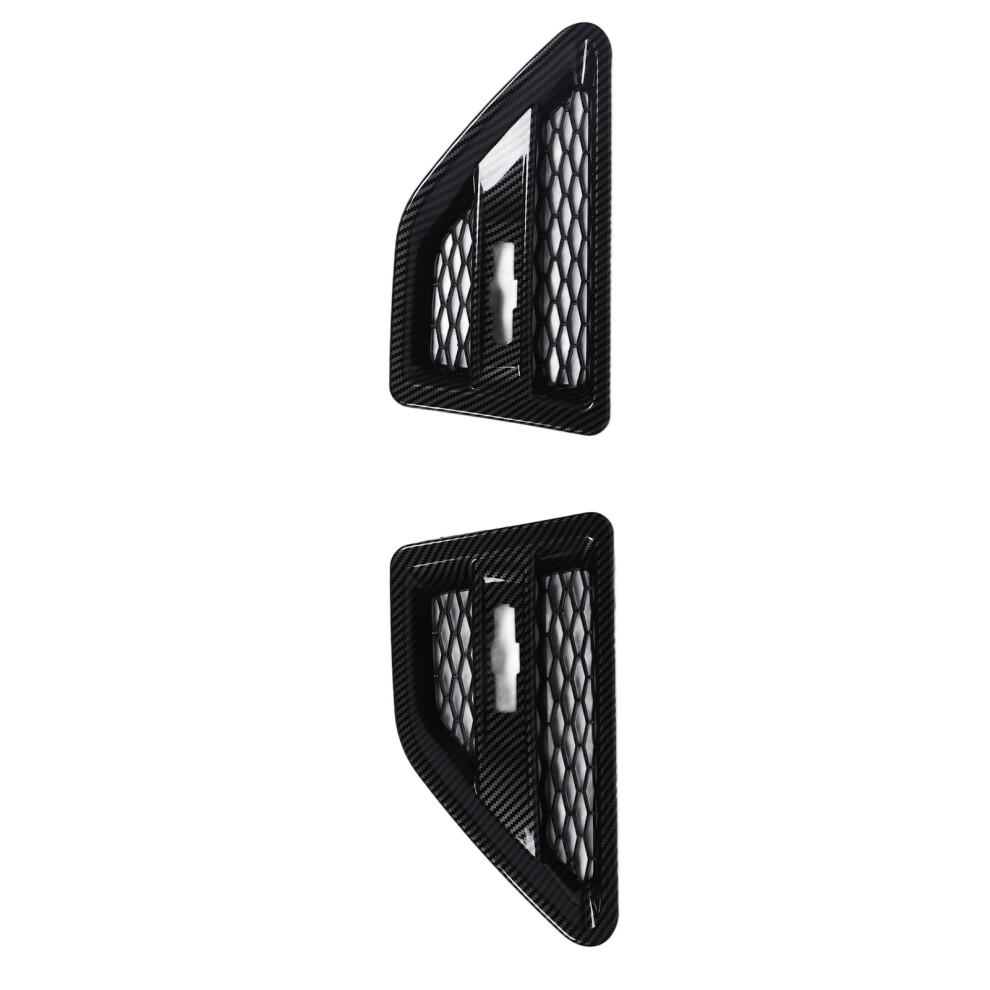 2Pcs Carbon Fiber Look Hood Side Air Vent Trim For Freelander 2 Lr2 2007-2014 8371387144574