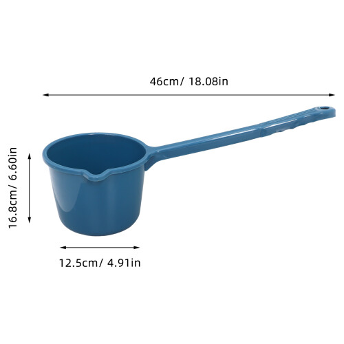Blue Household Plastic Water Ladle Long Handle Thick Bathing Scoop 1