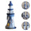 1Pc Navy Wooden Lighthouse Mini Nautical Decor for Home Office Table 4