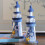 1Pc Navy Wooden Lighthouse Mini Nautical Decor for Home Office Table 6