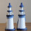 1Pc Navy Wooden Lighthouse Mini Nautical Decor for Home Office Table 8