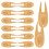 15Pcs Portable Bamboo Golfs Divot Forks Khaki Golfing Divot Tools 3