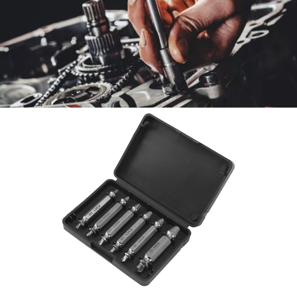 5Pcs Broken Screw Extractor Set Hss Damaged Bolt And Nut Remover Tool 8451387145099