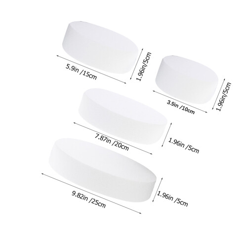 4Pcs White Foam Cake Dummies Reusable DIY Wedding Decor Models 1