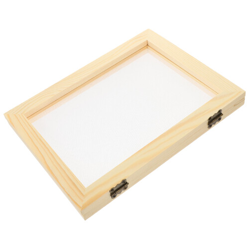 Eco-Friendly Light Brown Paper Making Screen Wooden Frame for DIY 2