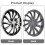 Plastic Wheel Hub Cover For Improved Design Black 1pcs 7