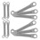 Worgeous Rocker Rods For Electric Fan Components Iron 10pcs Silver 5