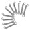 Worgeous Rocker Rods For Electric Fan Components Iron 10pcs Silver 7