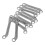 Worgeous Rocker Rods For Electric Fan Components Iron 10pcs Silver 8