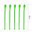 50 Pcs Plastic Sampling Spoons Mixing Spatulas Laboratory Scoops Green 2