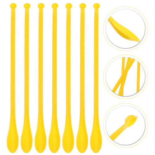 50 Pcs Plastic Sampling Spoons Mixing Spatulas Laboratory Scoops Green 2