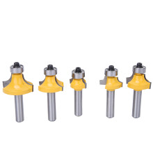 Edge Chamfering Router Bit Set With Rounded Tip, High Strength Alloy Steel Bits For Wood Corner Profiling, Compatible With Handheld And Table Mounted