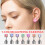 7 Pcs Glowing Stud Earrings Lovers Flashing Stainless Steel Studs 6