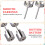 7 Pcs Glowing Stud Earrings Lovers Flashing Stainless Steel Studs 7