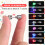 7 Pcs Glowing Stud Earrings Lovers Flashing Stainless Steel Studs 8