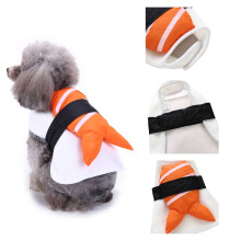 Roupa divertida e exclusiva para cachorros com estampa de sushi de camarão (tamanho G - 40 cm)