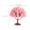 6Pcs Artificial Cherry Blossom Tree Ornaments Pink ABS Miniature 3