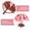 6Pcs Artificial Cherry Blossom Tree Ornaments Pink ABS Miniature 6
