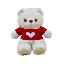 Oso de peluche de 7.8", peluche de oso con suéter rojo, suave y tierno, regalo de cumpleaños para adultos, decoración de habitaciones, regalos de