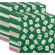 20 ks koktejlových ubrousků s motivem Mahjong, dvouvrstvý papír, vhodné pro mahjongové večírky, rozlučky se svobodou, svatby a svátky