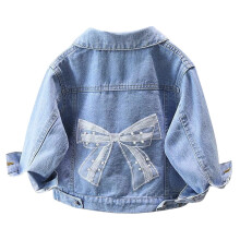ANINEO Girls Bowboy Long Sleeve Coat Grls Cartoon Cute Top Jeans Jacket