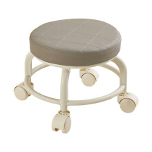 Tabouret bas pivotant à 360, tabouret bas à roulettes avec poulie, idéal pour se changer, se maquiller et se nettoyer, pédicure, massage, spa