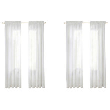 2X Window White Sheer Curtains 108 Inches Long 2 Panels Sheer White Curtains Clear Curtains Basic Rod Pocket Panel,4 x White Sheer Curtains,White